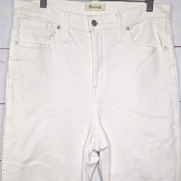 Madewell 10" High-Rise Skinny Jeans Pure White Women's Size 31 Style #AJ233 - Picture 4 of 13